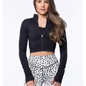 Balance Athletics Elevate Cropped Zip: Dire Wolf